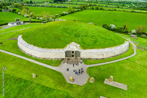 Newgrange, a prehistoric monument built during the Neolithic period, located in County Meath, Ireland. UNESCO World Heritage Site. photo
