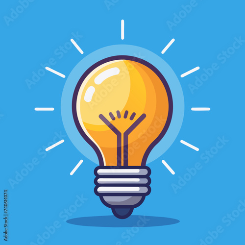 Lightbulb with Simple - Glowing Filament