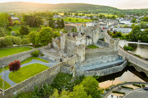 Cahir castle, one of Ireland's most prominent and best-preserved medieval castles, situated on a an island on the River Suir, county Tipperary, Ireland. photo