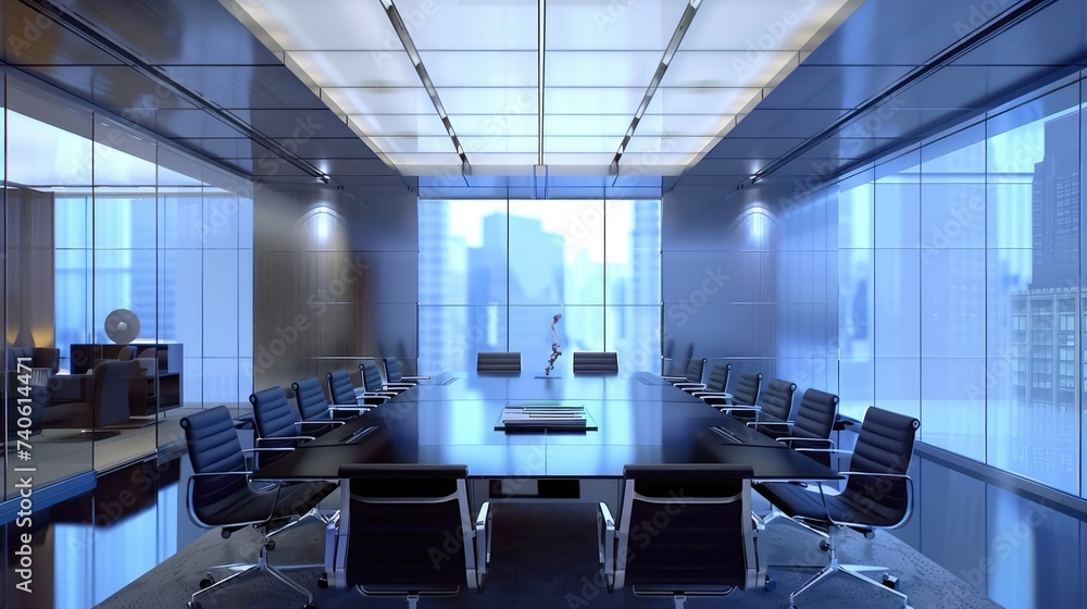 Sleek and Modern Office Boardroom with Contemporary Furniture for Professional Business Meeting and Collaboration Sleek and Modern Office Boardroom with Contemporary Furniture for Professional Business Meeting and Collaboration