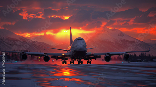 A Boeing 747 cargo airplane