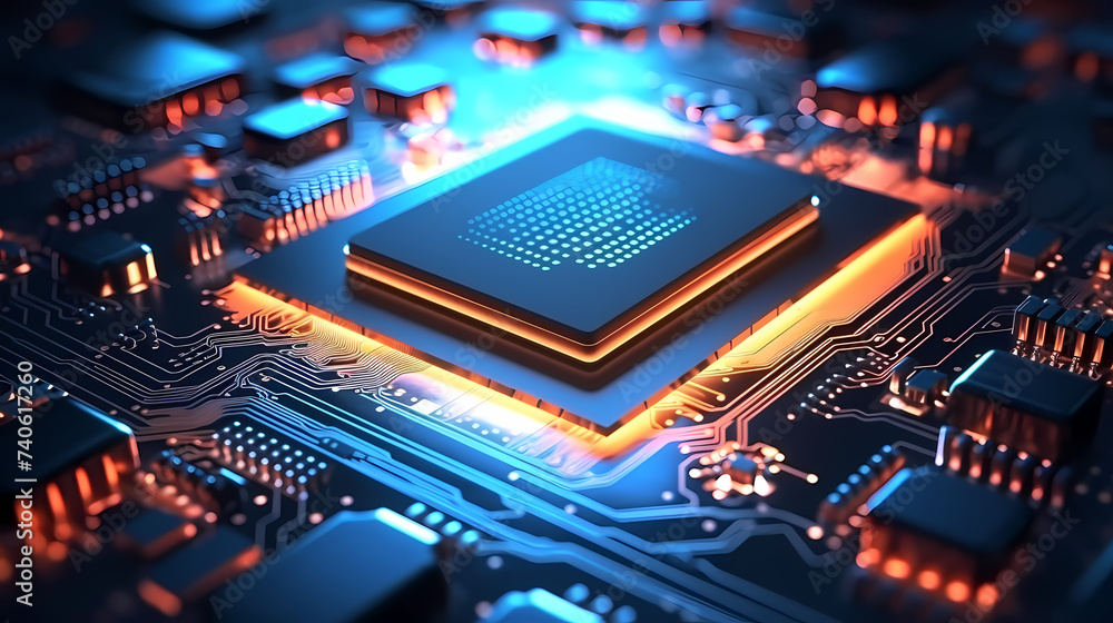 Fototapeta premium Central computer processor CPU concept