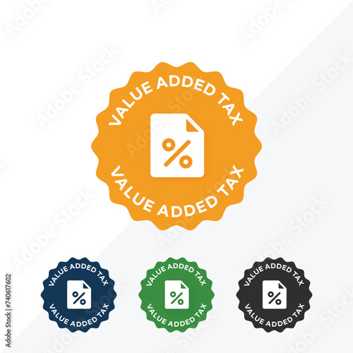 vat value-added tax concepts special designed for tax, accounting and business firm in full vector template, 