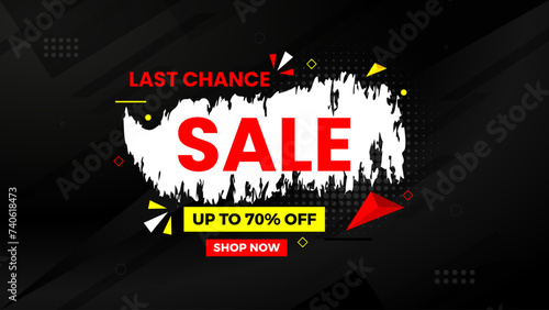 Sale Banner vector template. Offer Sale label and discounts background. Discount Promotion marketing poster design for web and Social.