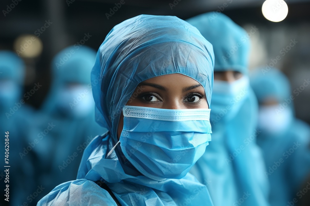 Group of medical staff , nurses in a hospital, in laboratory Group of medical staff , nurses in a hospital, in laboratory