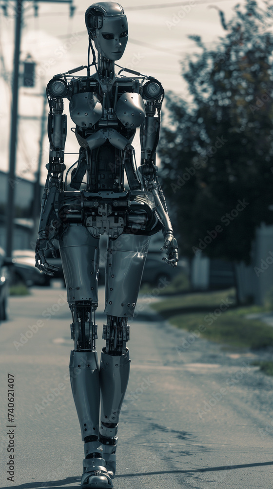 A scene from a sci-fi cyborg