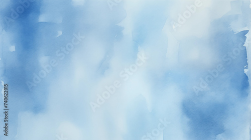 Soft Blue Watercolor Texture Abstract Art Background