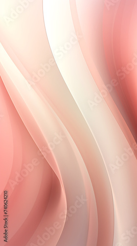 Abstract peach gradient textured background with dynamic, glowing light rays and bright waves