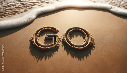 Sandy Motivation - Go Carved on Beach