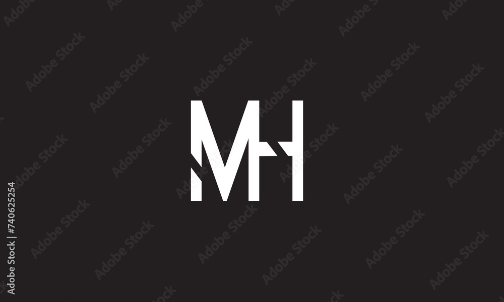 MH, HM, M , H , Abstract Letters Logo Monogram MH, HM, M , H , Abstract Letters Logo Monogram