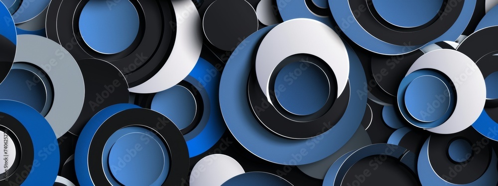 Abstract background geometric circle black and blue Abstract background geometric circle black and blue
