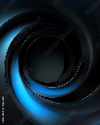 Abstract background geometric circle black and blue