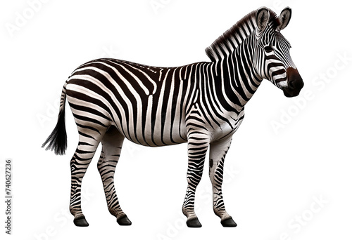 Zebra isolated on white transparent background © XYNature