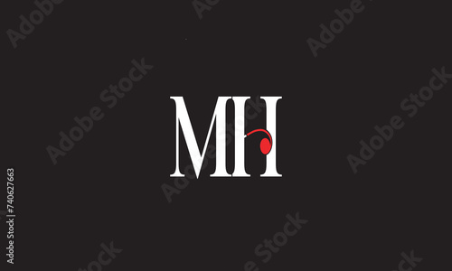 MH, HM, M , H , Abstract Letters Logo Monogram	