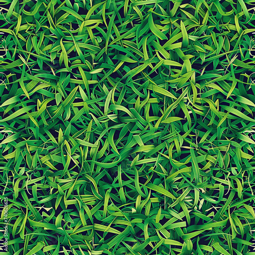 Seamless green grass texture for high-quality landscaping, virtual backgrounds, and realistic gaming terrains