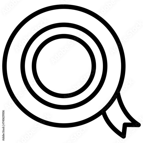 tape icon illustration design with outline