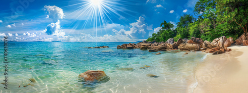 beach, summer, sea, sand, island, ocean, seychelles, water, nature