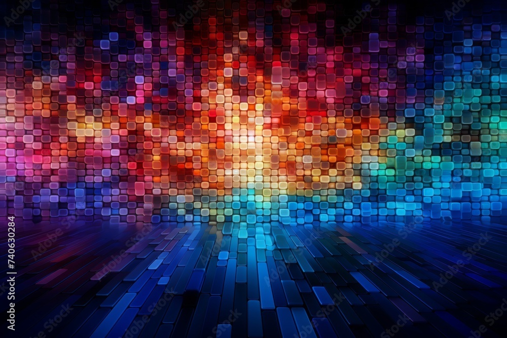 Abstract colorful pixelated background representing technology in the digital world with copyspace for text Abstract colorful pixelated background representing technology in the digital world with copyspace for text