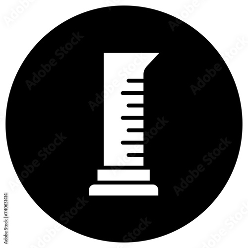 Graduated cylinder Vector Icon Design Illustration