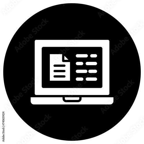 Online report Vector Icon Design Illustration