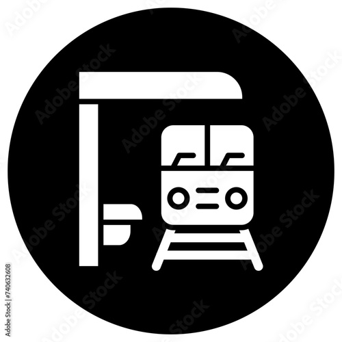 Train platform Vector Icon Design Illustration