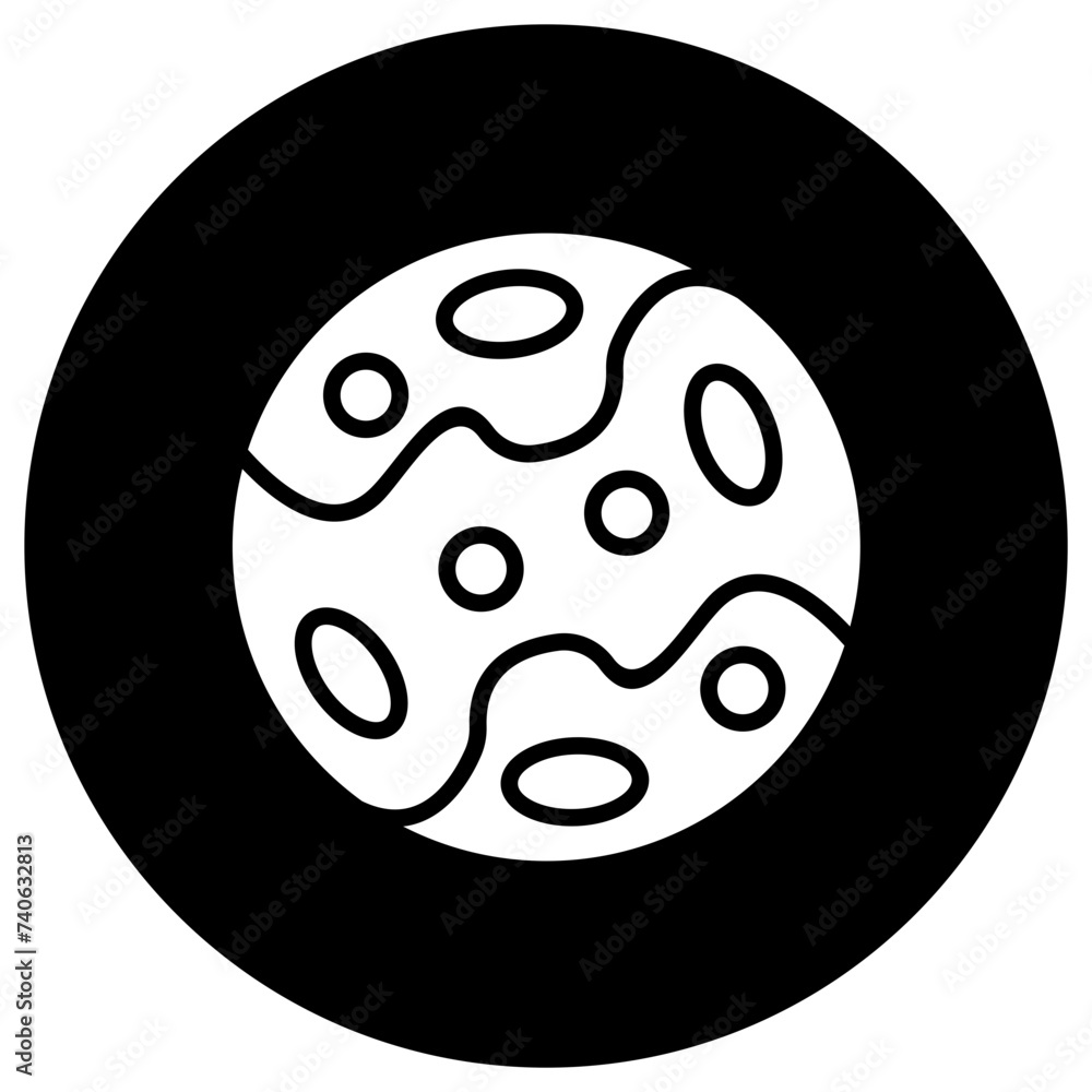 Obraz premium Pluto Vector Icon Design Illustration