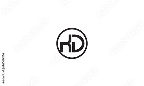 KD, DK , K , D , Abstract Letters Logo Monogram