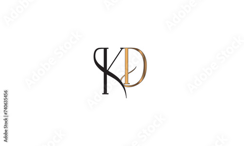 KD, DK , K , D , Abstract Letters Logo Monogram