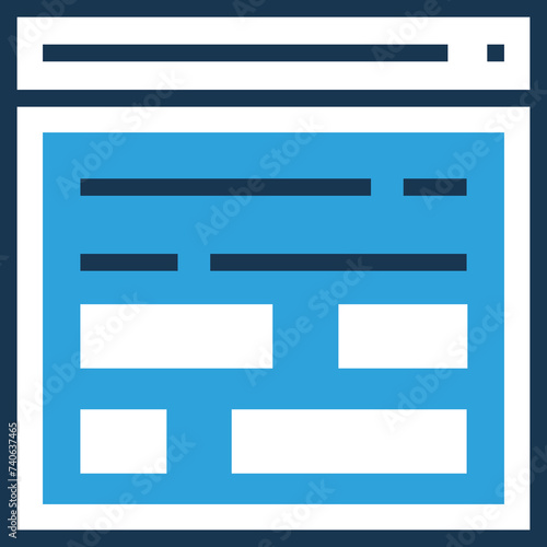 Flat vector denoting layout 