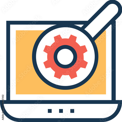 Flat icon denoting optimization 