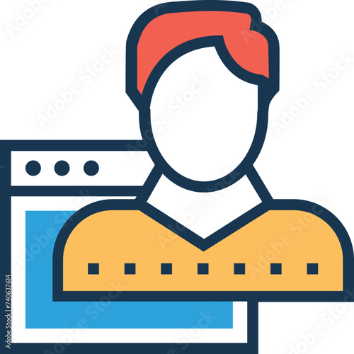 An admin panel flat icon download 