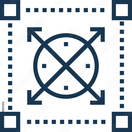 Icon of expand flat design 
