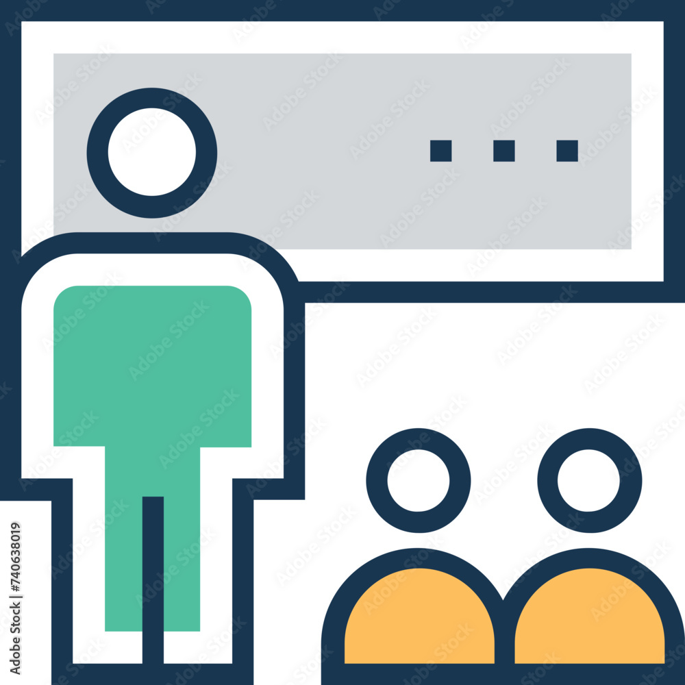 An icon of conference flat design An icon of conference flat design
