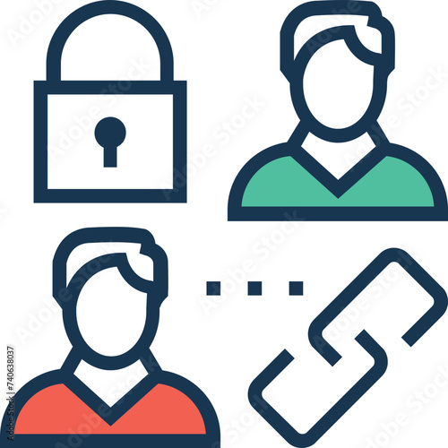 An icon of partnership flat design 