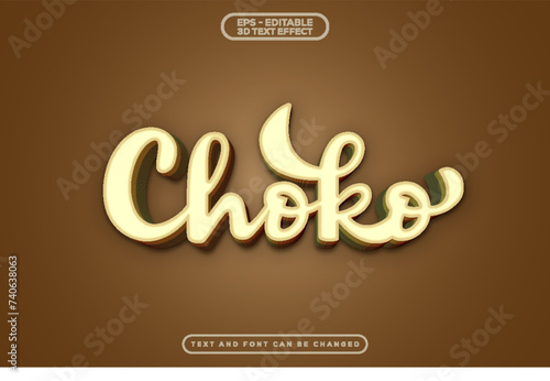 Choko  3d editable text effect