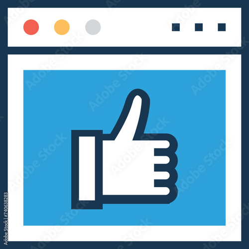 An icon of social media flat vector 