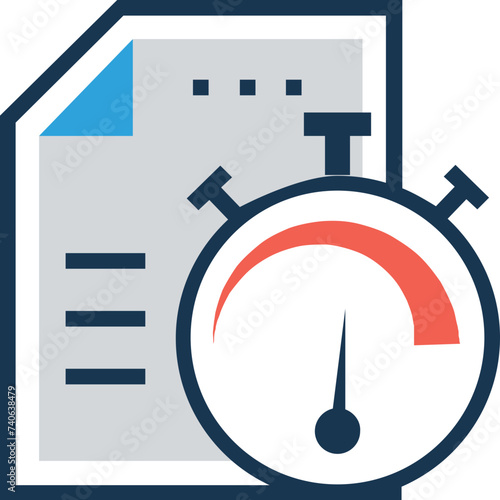 Flat icon denoting performance 