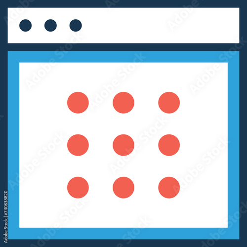 Flat vector of a coding 