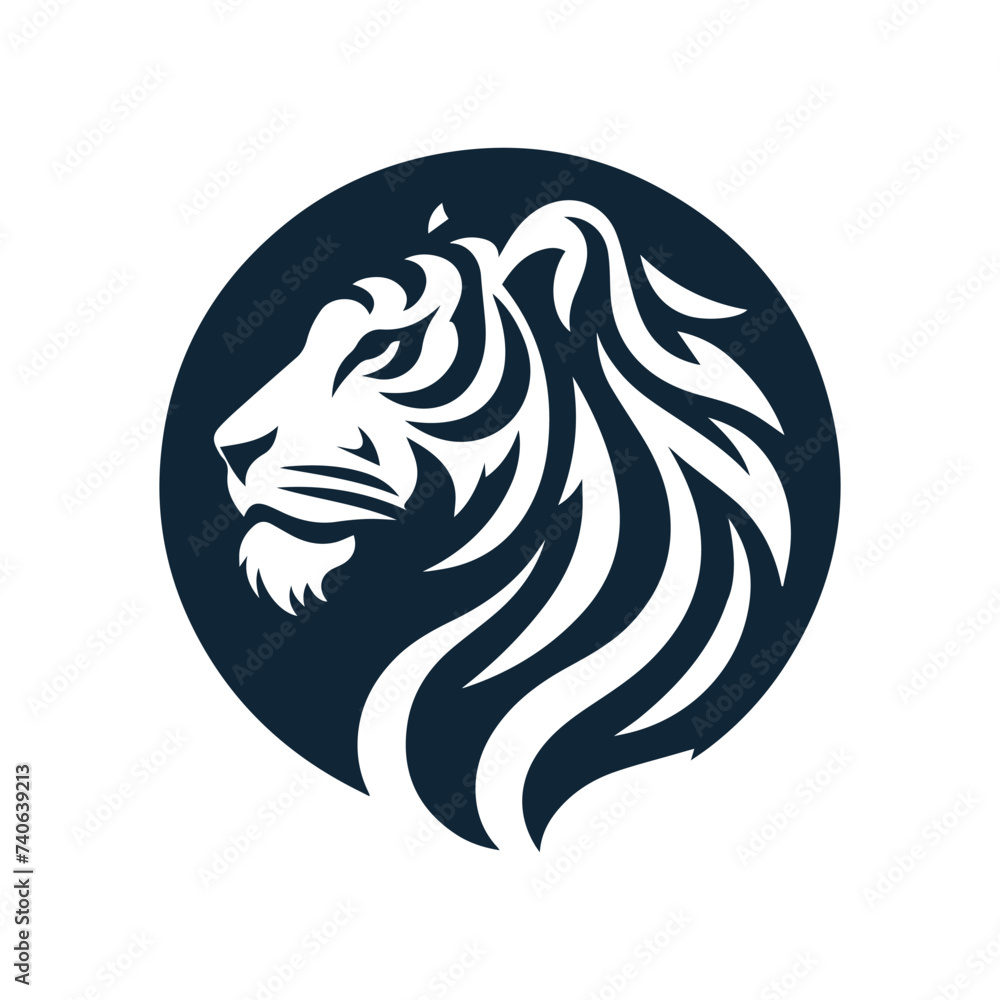 Roaring tiger logo design vector illustration Roaring tiger logo design vector illustration