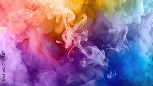Color smoke cloud blending abstract, texture for backgrounds, Generative AI