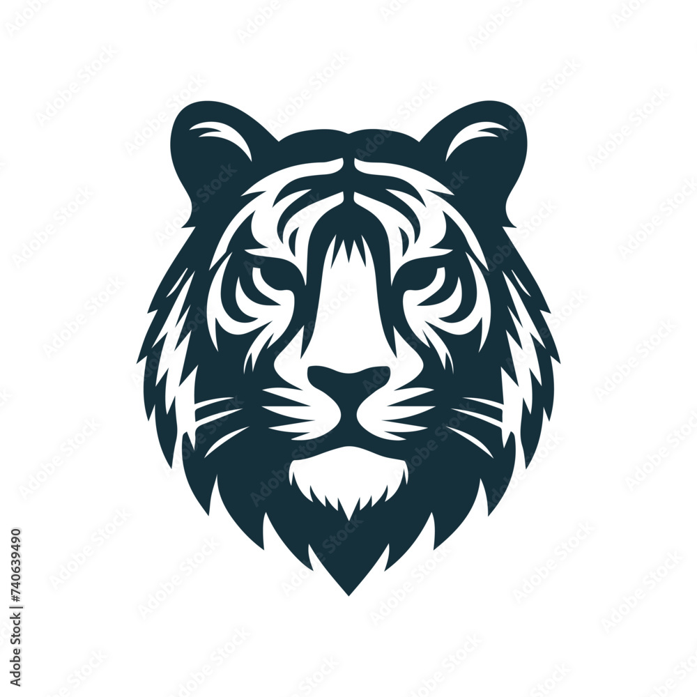 Roaring tiger logo design vector illustration Roaring tiger logo design vector illustration