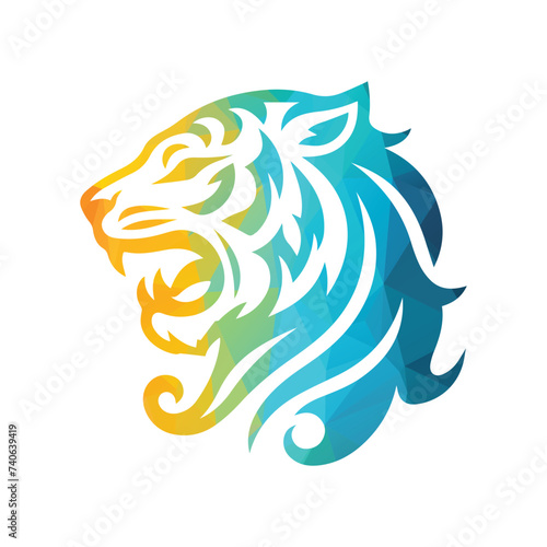 Roaring tiger logo design vector illustration © Creative Assets