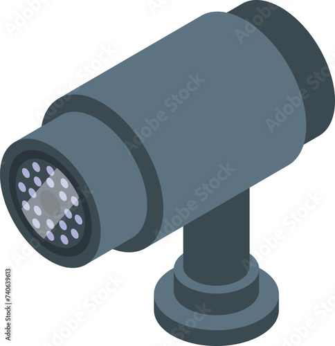 Security camera icon isometric vector. Self service check. Retail display