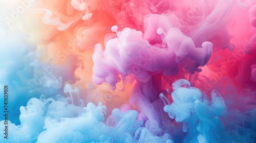 Color smoke cloud blending abstract, texture for backgrounds, Generative AI