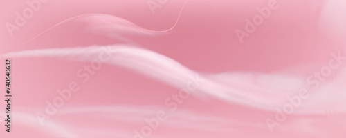 Pink spreading texture of cream, ice cream or icing. Light background of strawberry dessert, jelly or confectionery cream.