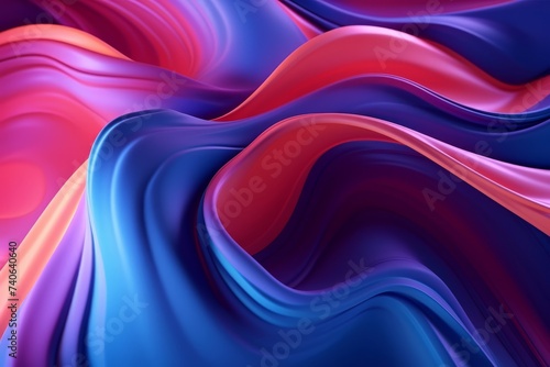 Fluid and Dynamic Liquid Color Waves, Creating a Mesmerizing and Contemporary Background, Generative AI