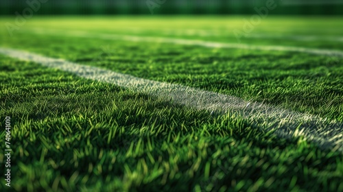 A dynamic sports field texture background, capturing the lush green grass and line markings of a football or soccer field, symbolizing competition and teamwork.