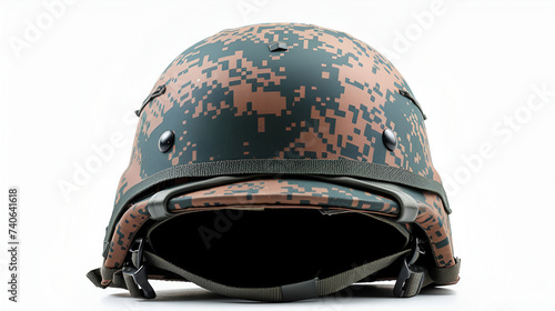 Military Helmet Camouflage Pattern Army Soldier Protection Combat Warfare Security Defense, Generative Ai

