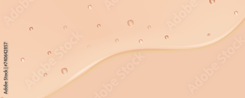 Liquid blue wet drops of gel or collagen.Spilled puddles of cosmetic serum or water. Round clean swatch of essence lotion or jelly for skin care.Beauty background with oil drops.