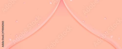 Liquid blue wet drops of gel or collagen.Spilled puddles of cosmetic serum or water. Round clean swatch of essence lotion or jelly for skin care.Beauty background with oil drops.